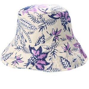 Hat Attack Printed Floral Bucket BLUE NWT